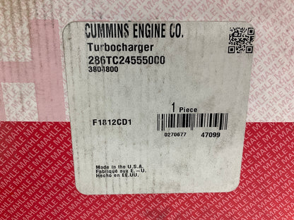 New Mahle 286TC24555000 Turbocharger Turbo Cummins NTA14 Borg Warner 172033