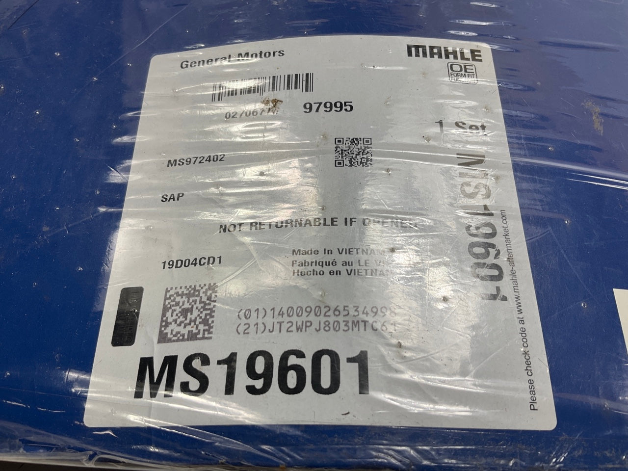 Mahle MS19601 Engine Intake Manifold Gasket Set For 2008-2010 Cadilalc 3.6L-V6