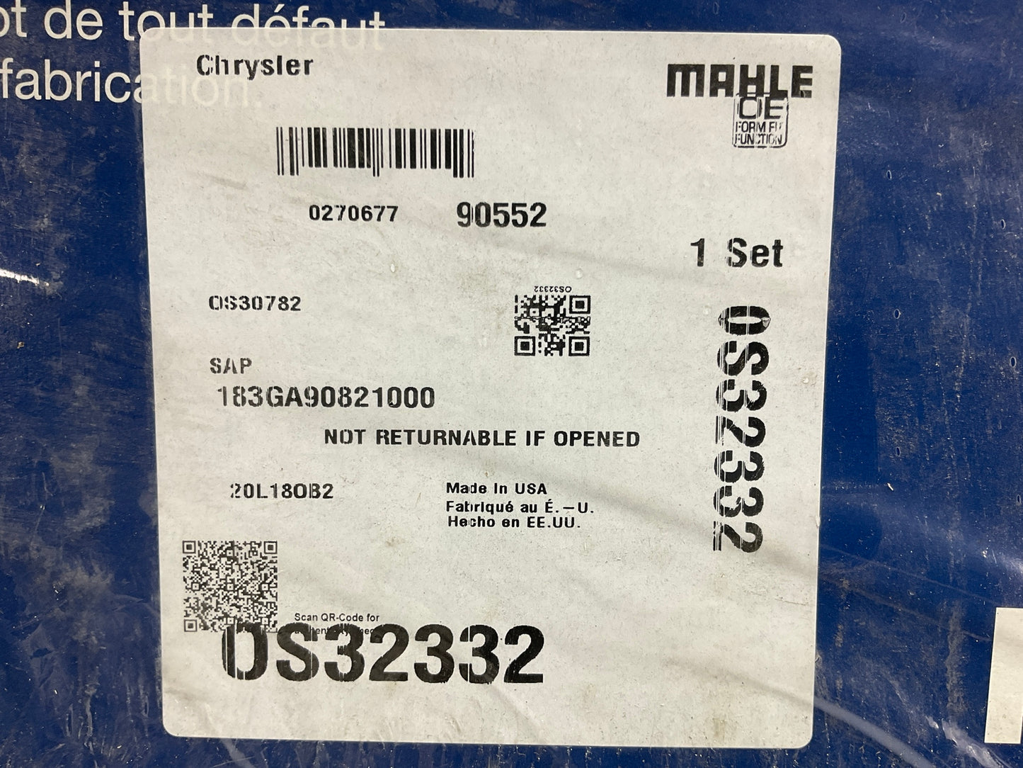 Mahle OS32332 Engine Oil Pan Gasket
