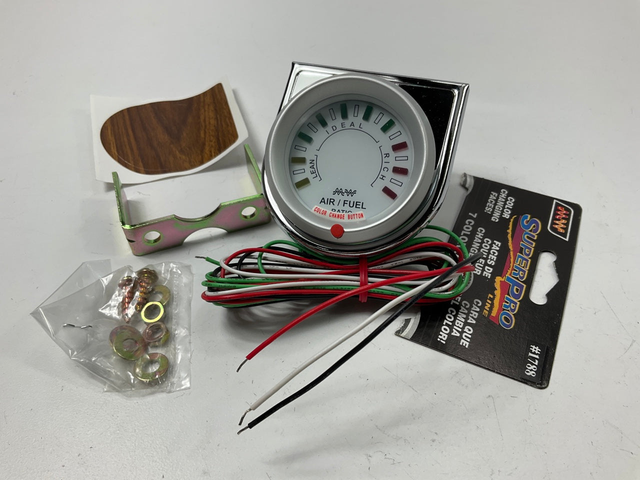 Make Waves 1788 Air Fuel Ratio Gauge, 7 Color