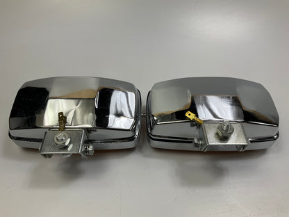 Make Waves 21200 Amber Fog Light Kit, Triple Chrome Plated, 6''x3-1/2''