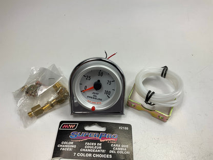 Make Waves 2188 2-1/8'' Mechanical Oil Pressure Gauge - 7 Color Choices