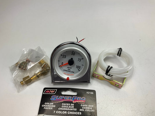 Make Waves 2188 2-1/8'' Mechanical Oil Pressure Gauge - 7 Color Choices