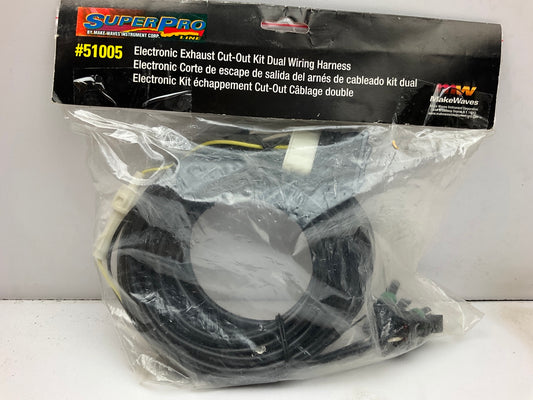 Make Waves 51005 Dual Electric Control Exhaust Wiring Wire Kit & Switch