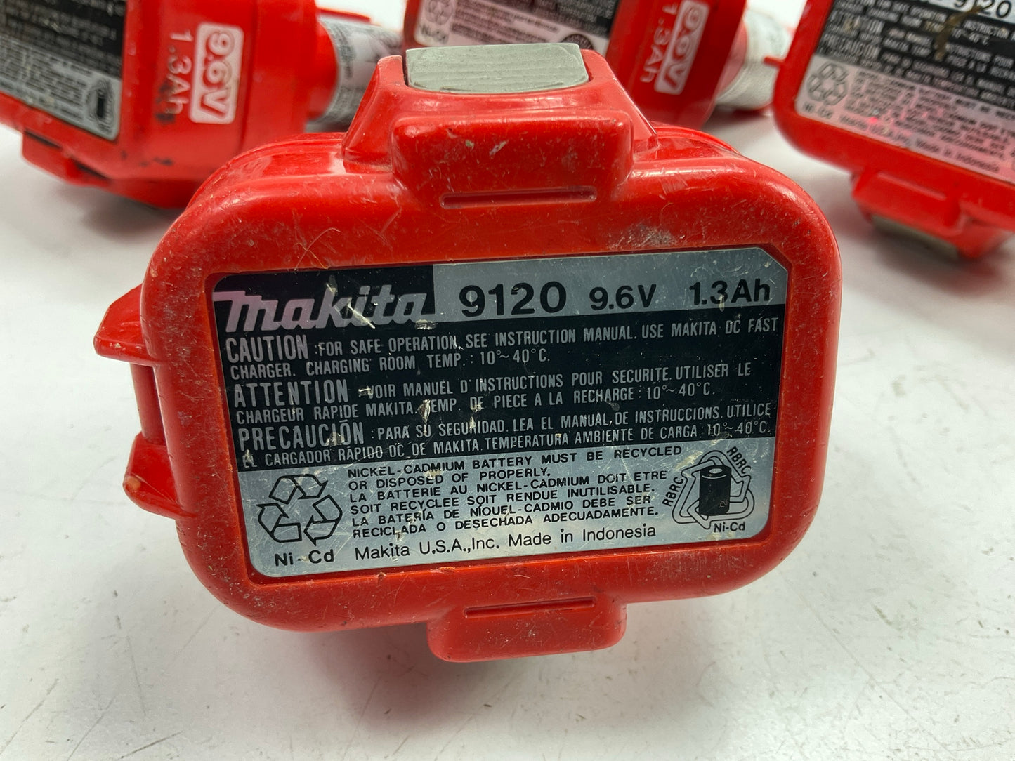 DEAD - (4) Makita 9.6v Battery For Parts Or Refurbishing 9120 NiCd Battery 1.3Ah