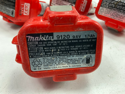 DEAD - (4) Makita 9.6v Battery For Parts Or Refurbishing 9120 NiCd Battery 1.3Ah