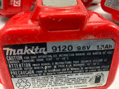 DEAD - (4) Makita 9.6v Battery For Parts Or Refurbishing 9120 NiCd Battery 1.3Ah