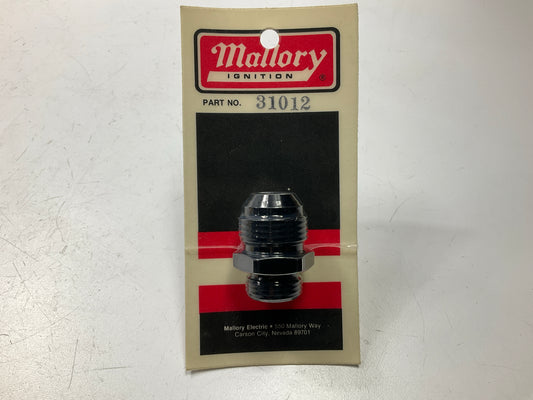 Mallory 31012 Fuel Pump Fuel Line Fitting Adapter  -10 AN Port To -12 AN Outlet