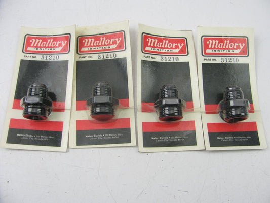 (4) Mallory Port Adapter Fittings -12AN Port (1-1/16''-12 Thread) To -10AN Hose