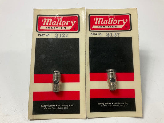 2 / PACK - Mallory 3127 1/8 NPT MALE TO -4AN Fuel System Fittings