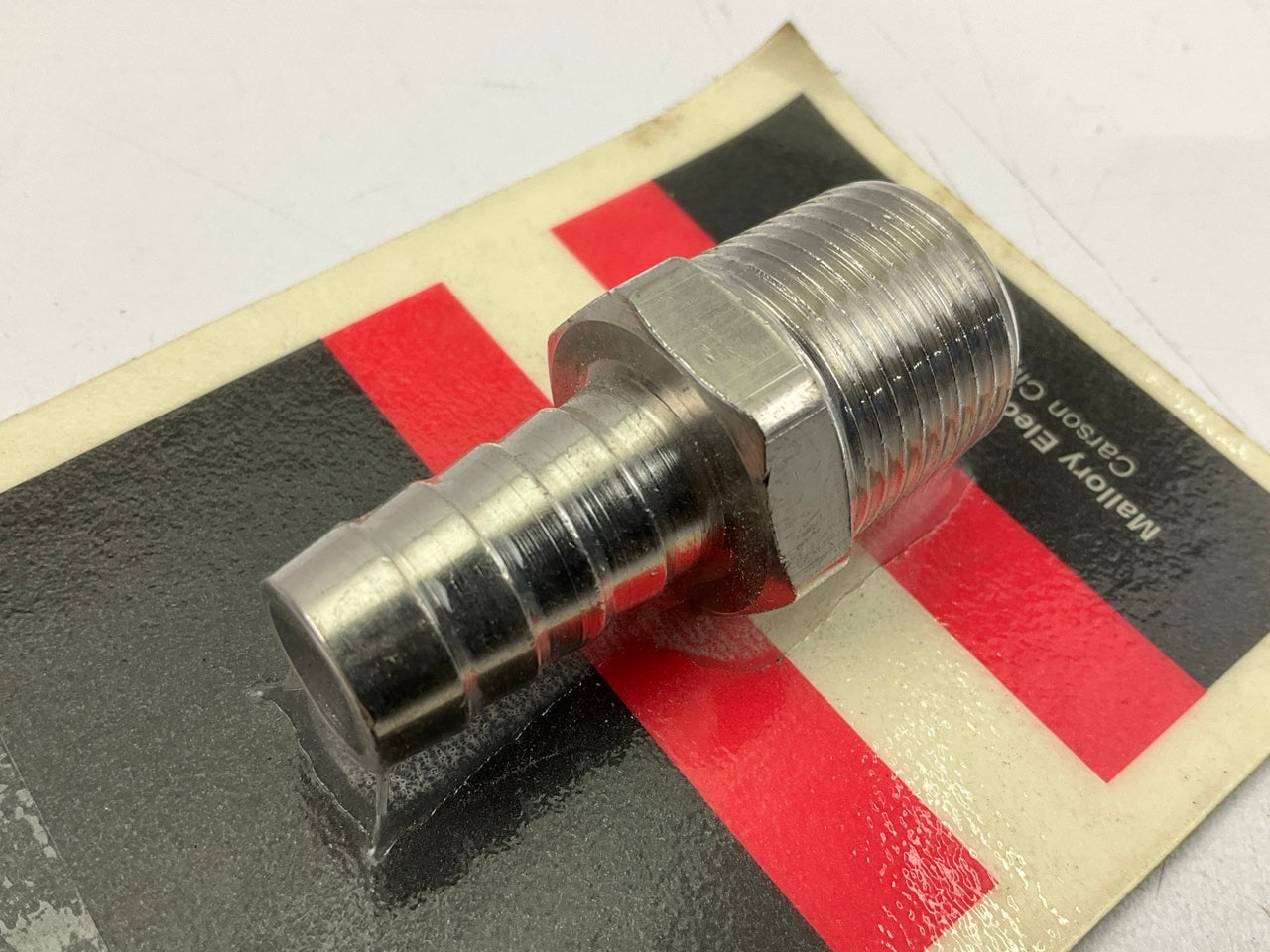 (2) Mallory 3135 Fitting 1/2'' Barbed Hose To 1/2'' Female NPT - Stainless Steel