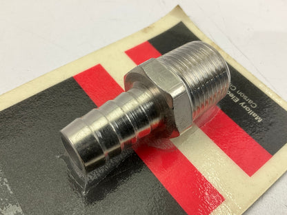 (2) Mallory 3135 Fitting 1/2'' Barbed Hose To 1/2'' Female NPT - Stainless Steel