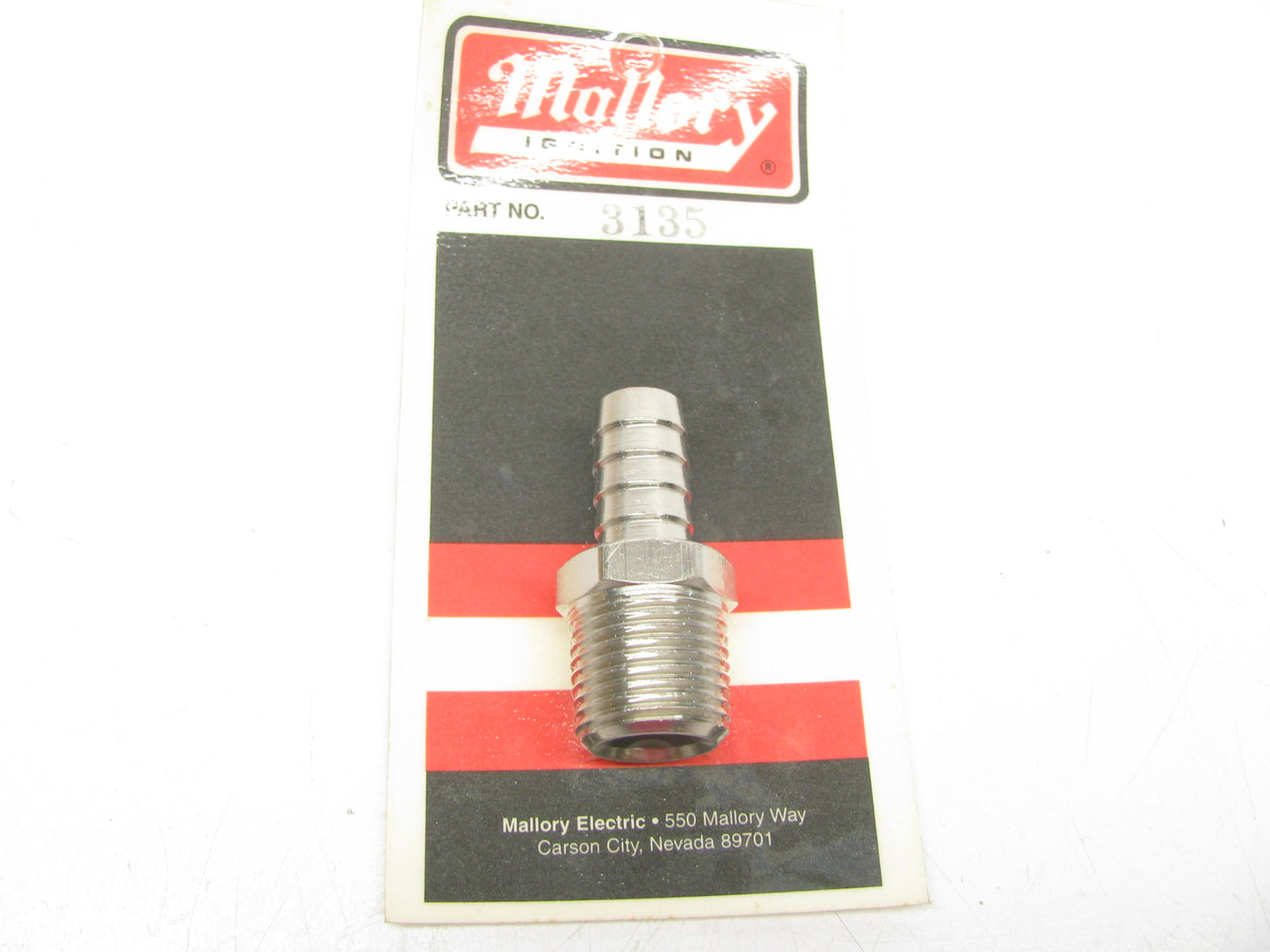 Mallory 3135 1/2'' Hose Barb To 1/2'' Female NPT - Stainless Steel Fitting