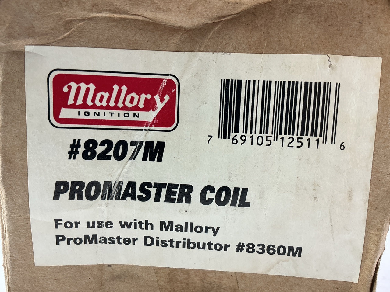 Mallory 8207M Promaster Performance Ignition Coil - Use With 8360M Distributor