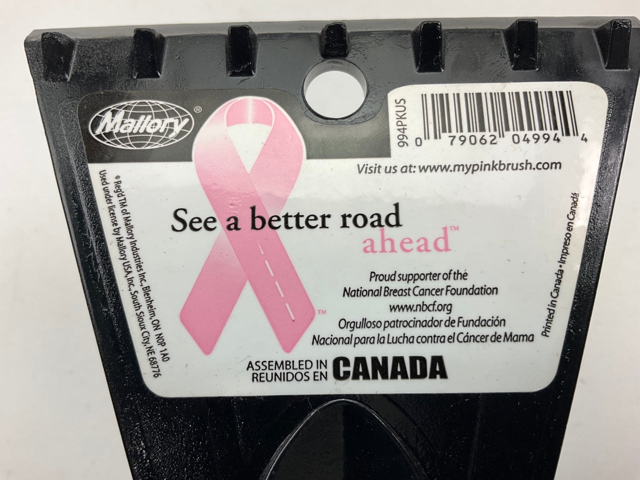 Hopkins 994PKUS Mallory 10'' Ice Scraper - Pink - Snow Ice Scraper Tool