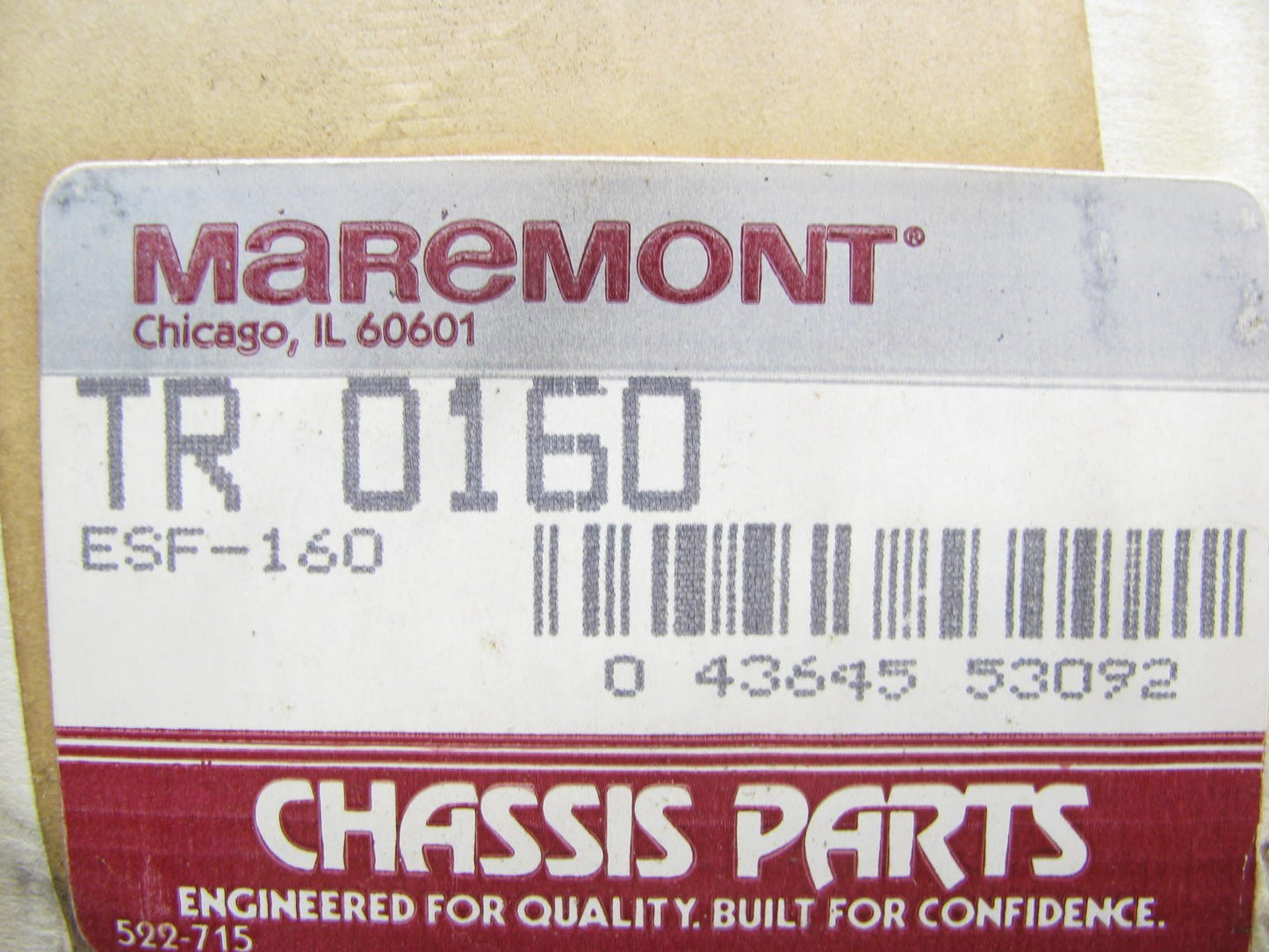 Maremont TR0160 Inner Steering Tie Rod End - 1981-1982 Chevy LUV Pickup 2WD ONLY