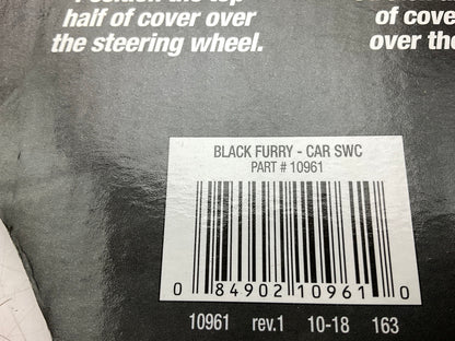 Masque 10961 Black Furry Premium Steering Wheel Cover - For 14'' To 15''