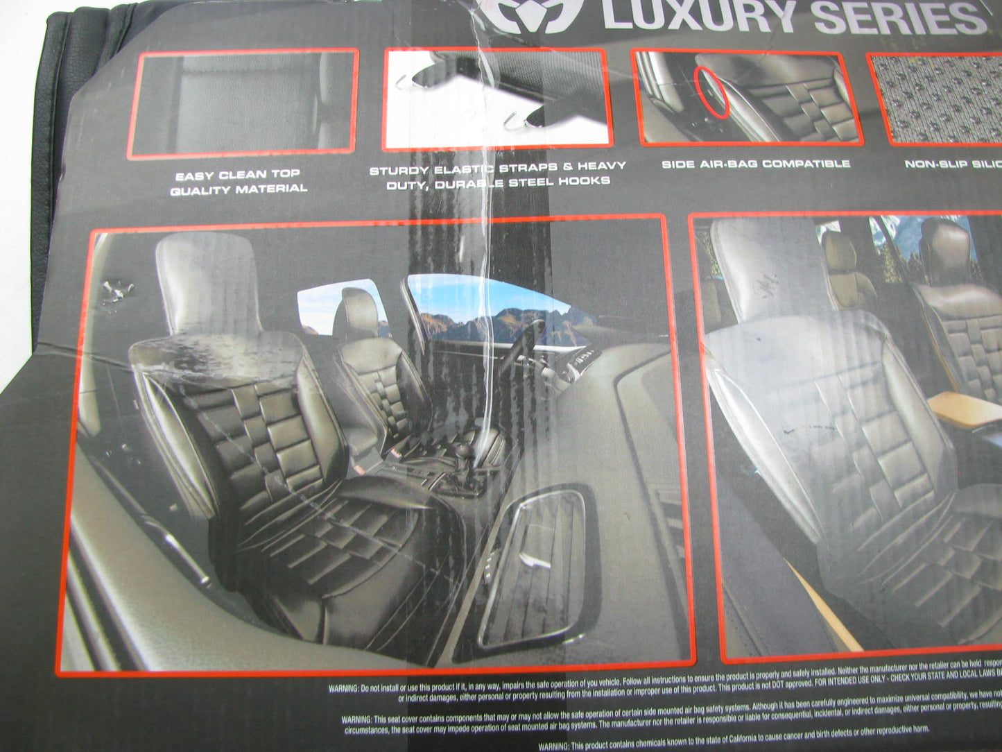 Masque 63005 Luxury Series Black Padded Seat Cover For Most Cars, Trucks, SUV