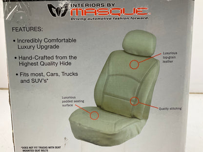 Masque 63015 Low Back Leather Seat Cover, Tan, 1-Piece - DOES 1 SEAT