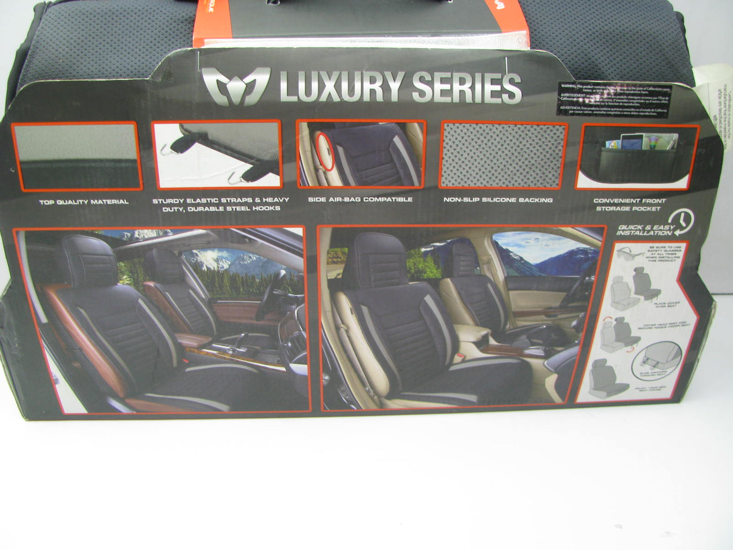 Masque 63054 Luxury Series Gray Seat Cover For Most Cars, Trucks, And SUVs