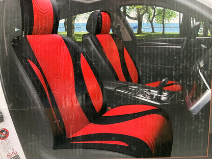 (2) Masque 63056 Red Racer Luxury Universal Seat Cover