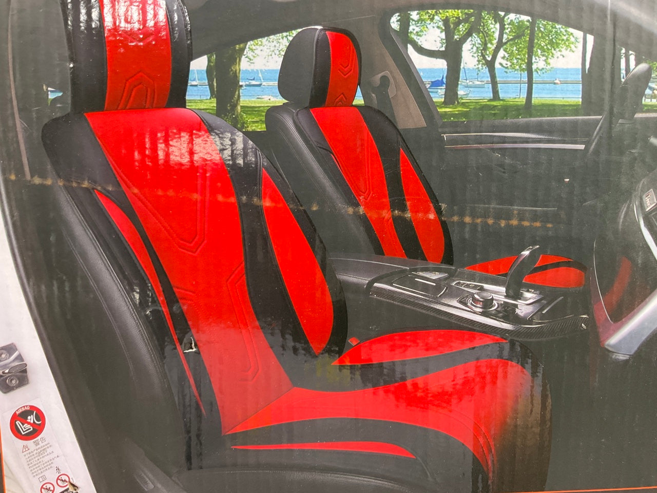 Masque 63056 Red Racer Luxury Universal Seat Cover