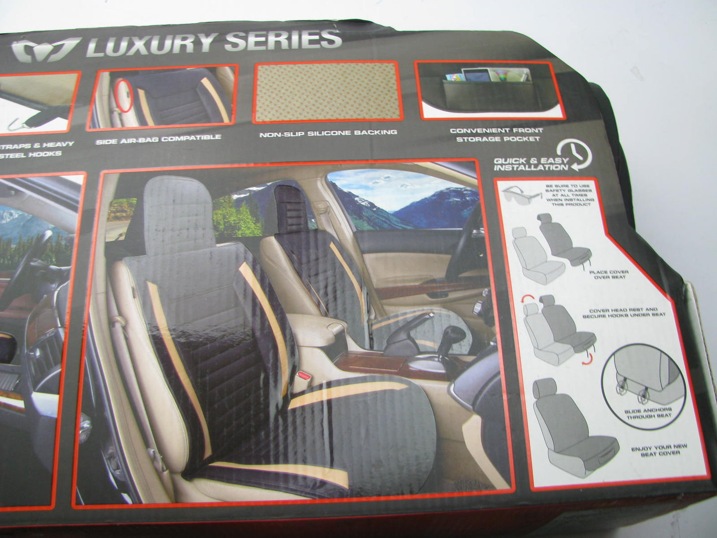 Masque 63061 Tan Luxury Series Seat Cover, 1 Pack