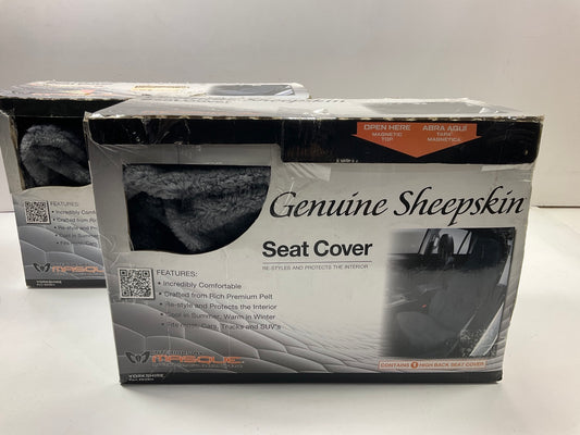 (2) Masque 63814 GRAY Genuine Sheepskin Seat Covers