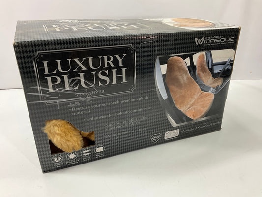 Masque 63823 Beige Luxury Plush Seat Cover (High Back) Universal Seat Cover