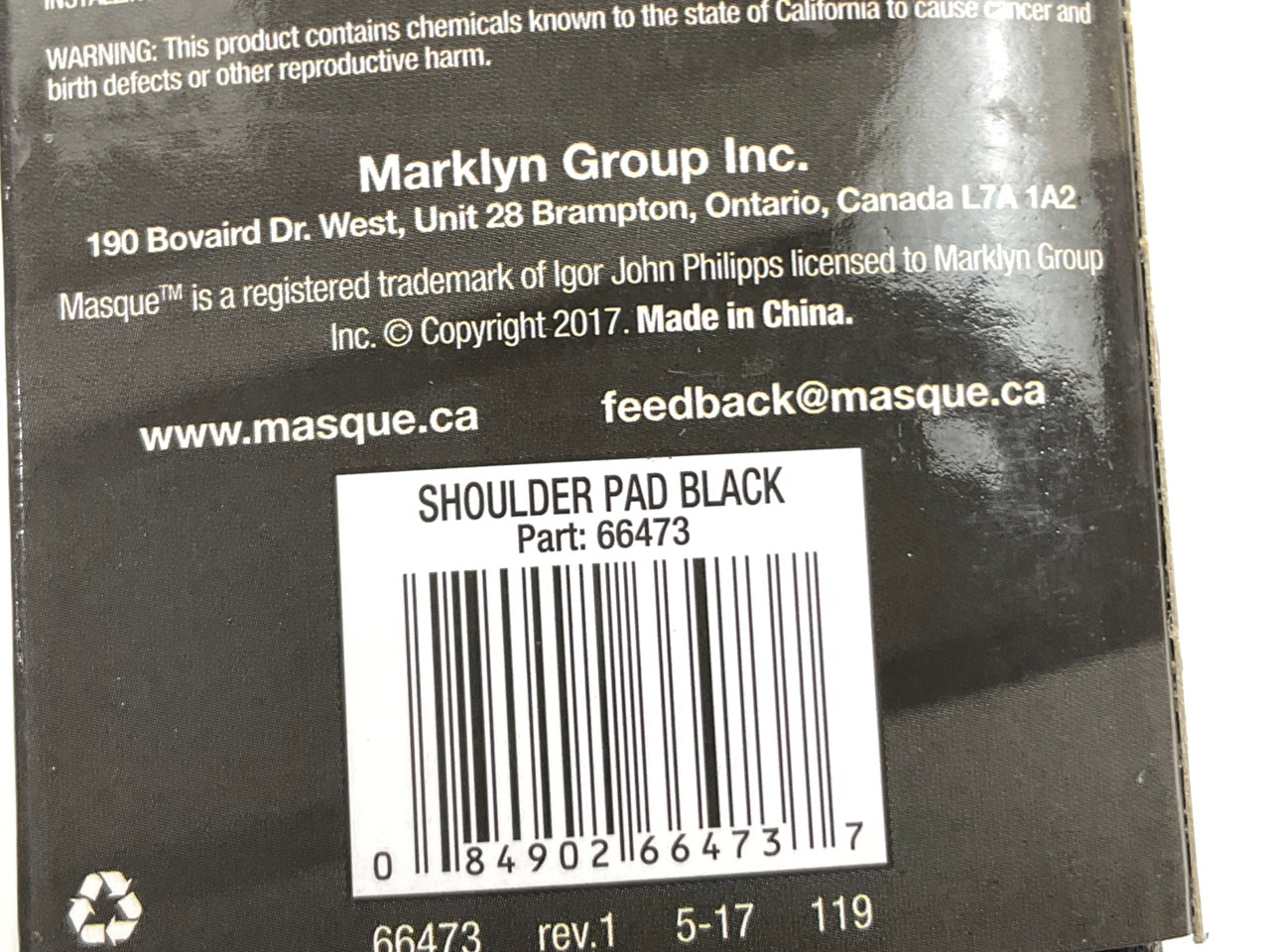 Masque 66473 Luxury Series Black Color Seat Belt Shoulder Pad