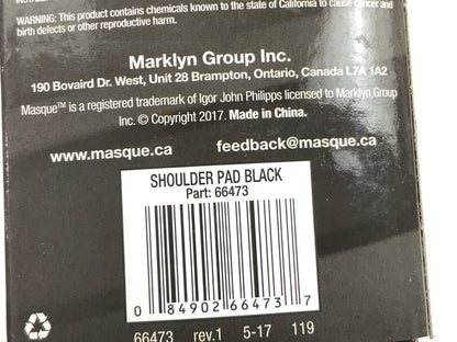 Masque 66473 Luxury Series Black Color Seat Belt Shoulder Pad