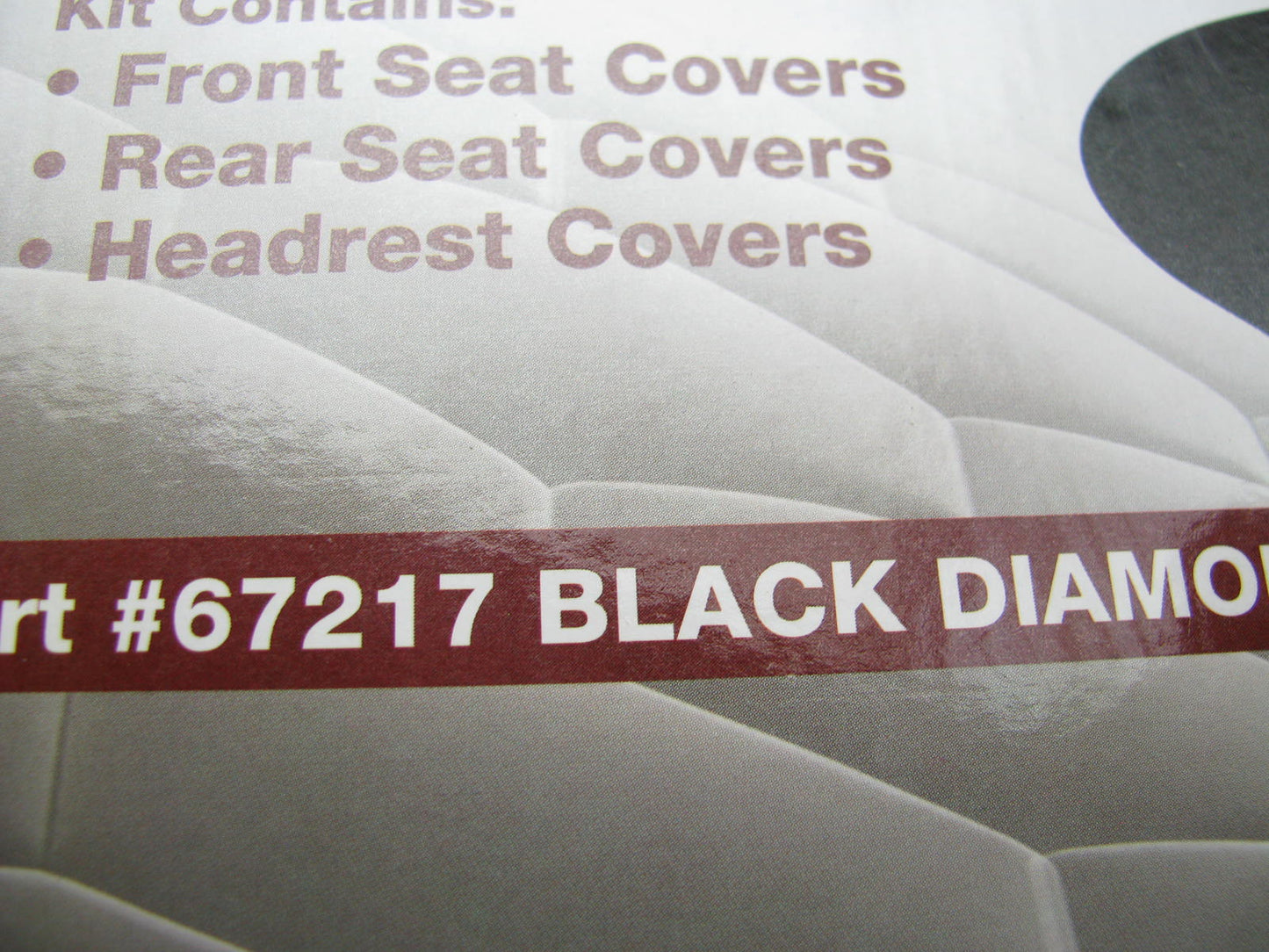 Masque 67217 Black Diamond Seat Covers Set - Front & Rear Seats Kit