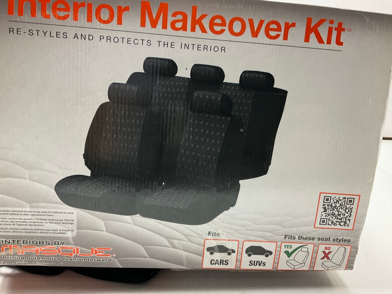 Masque 67224ES GRAY Truck / SUV Seat Cover Kit - 2 Bucket Seats & 1 Bench Seat
