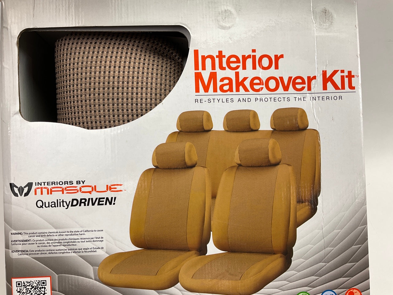 Masque 67226 Padova Tan 2-Row Seat Cover Set: Covers Front & Rear Seats