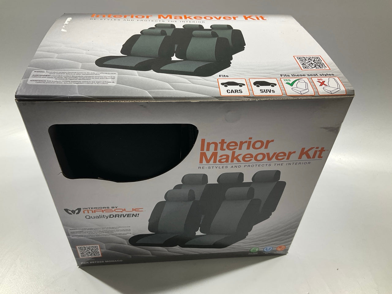 Masque 67228 Car & Small SUV Front Bucket Seat Covers & Rear Bench Cover