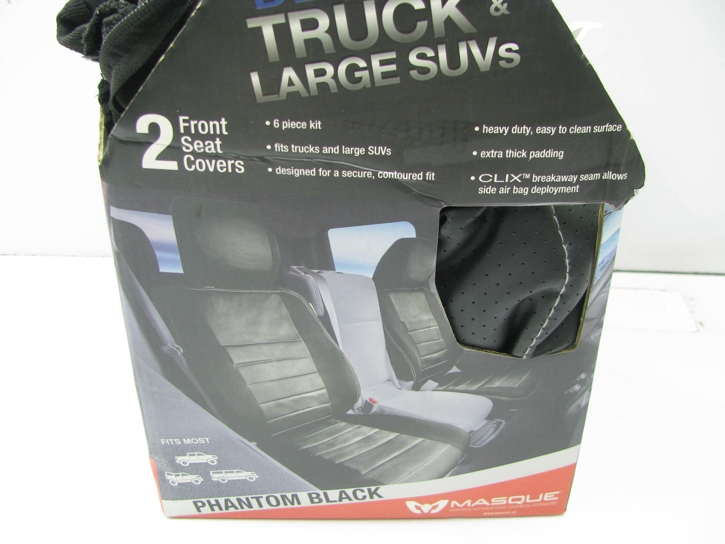 Masque 67521 Heavy Duty Phantom Black Seat Covers - Does 2 Front Seats