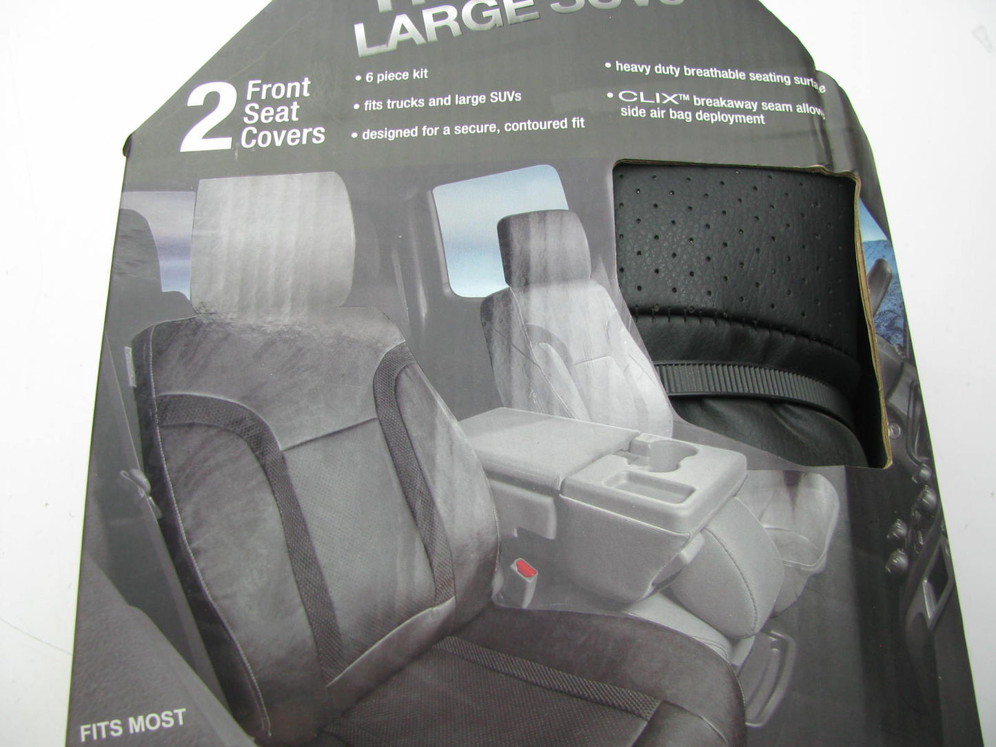 Masque 67557 Black Raptor Truck Front Seat Covers - Does 2 Seats