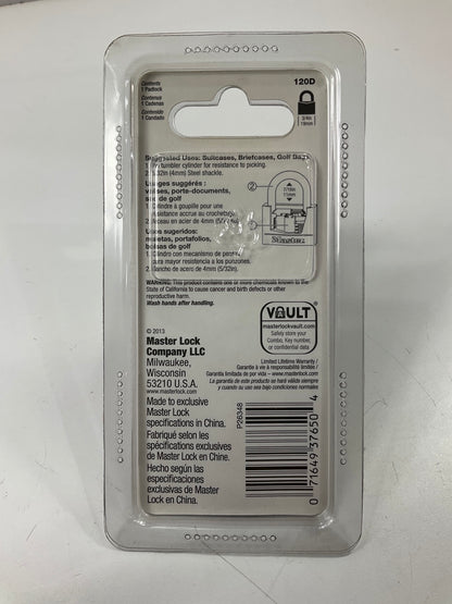 (5) Master Lock # 120D Solid Brass Padlock 7/16'' Pad Lock For Cabinet Locker