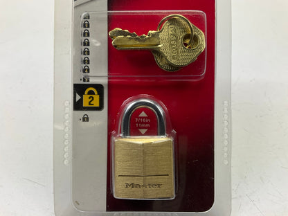 Master Lock # 120D Solid Brass Padlock 7/16'' Pad Lock For Luggage Cabinet Locker