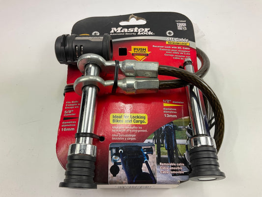 Master Lock 1470DAT 5/8'' & 1/2'' Trailer Hitch Receiver Lock 8' Removable Cable