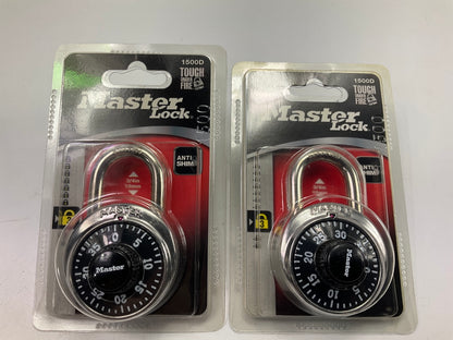 (2) Master Lock 1500D 1-7/8'' (48mm) Wide Combination Dial Padlock