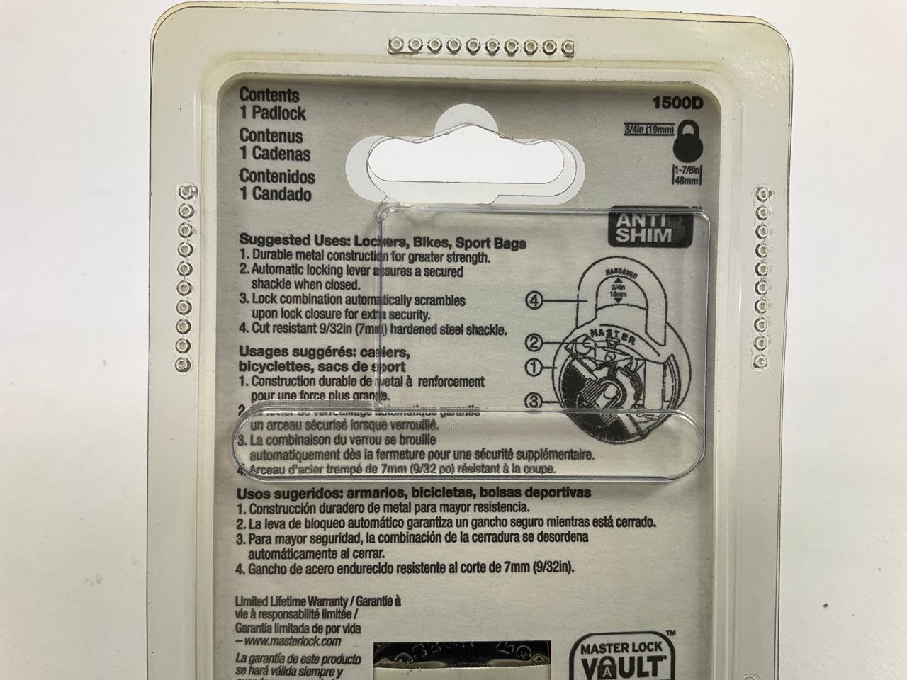 (2) Master Lock 1500D 1-7/8'' (48mm) Wide Combination Dial Padlock