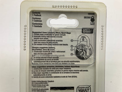 (2) Master Lock 1500D 1-7/8'' (48mm) Wide Combination Dial Padlock