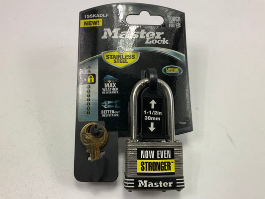 Master Lock 1SSKADLF Padlock, Laminated Stainless Steel Lock, 1-3/4 In. Wide
