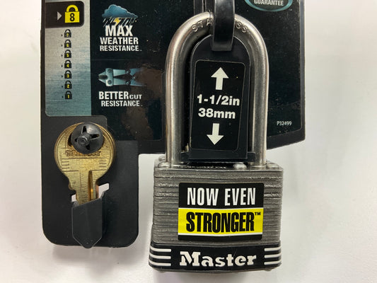 Master Lock 1SSKADLF Padlock, Laminated Stainless Steel Lock, 1-3/4 In. Wide