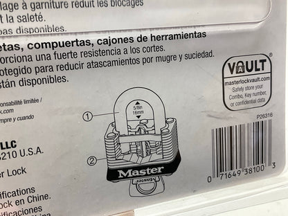 Master Lock 22T 1-1/2in (38mm) Wide Laminated Steel Warded Padlock; 2-Pack