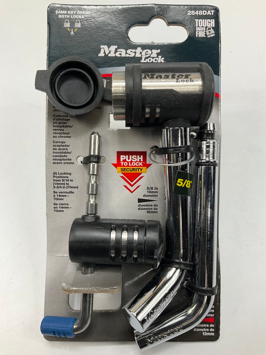 Master Lock 2848DAT Key Alike Set (2 Keys) W/ Receiver & Coupler Latch Locks