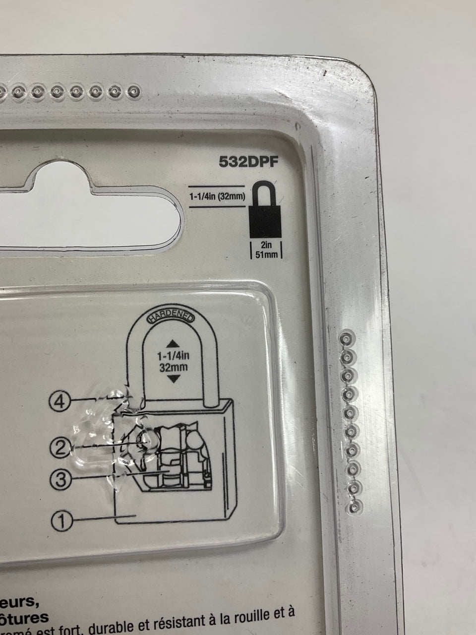 NEW Master Lock 532DPF Padlock W/ Chrome Plated Body Ball Bearing Locking 5 Pin