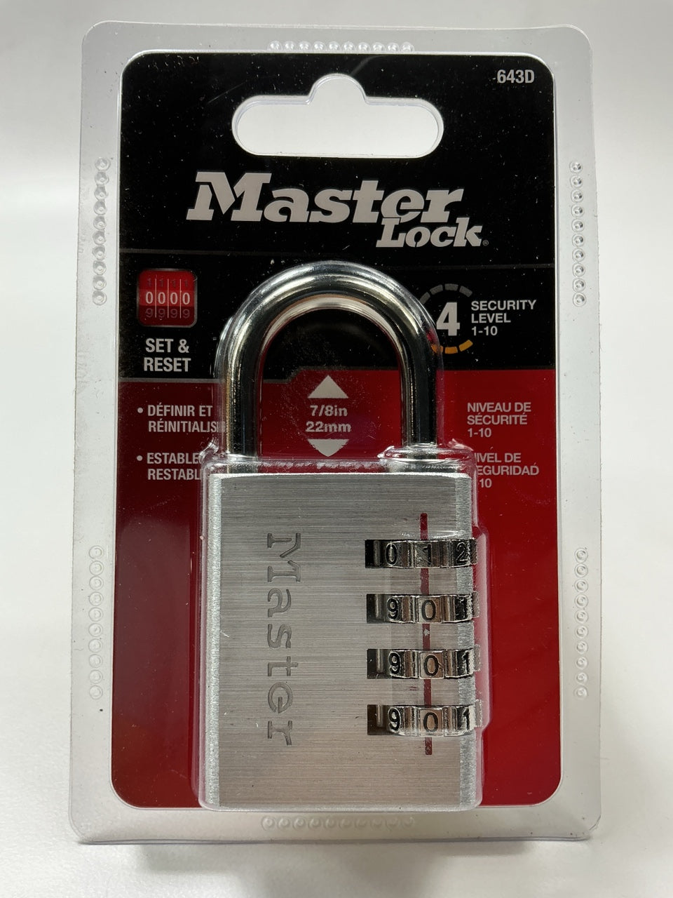 Master Lock 643D Set Your Own Combination Padlock Pad Lock