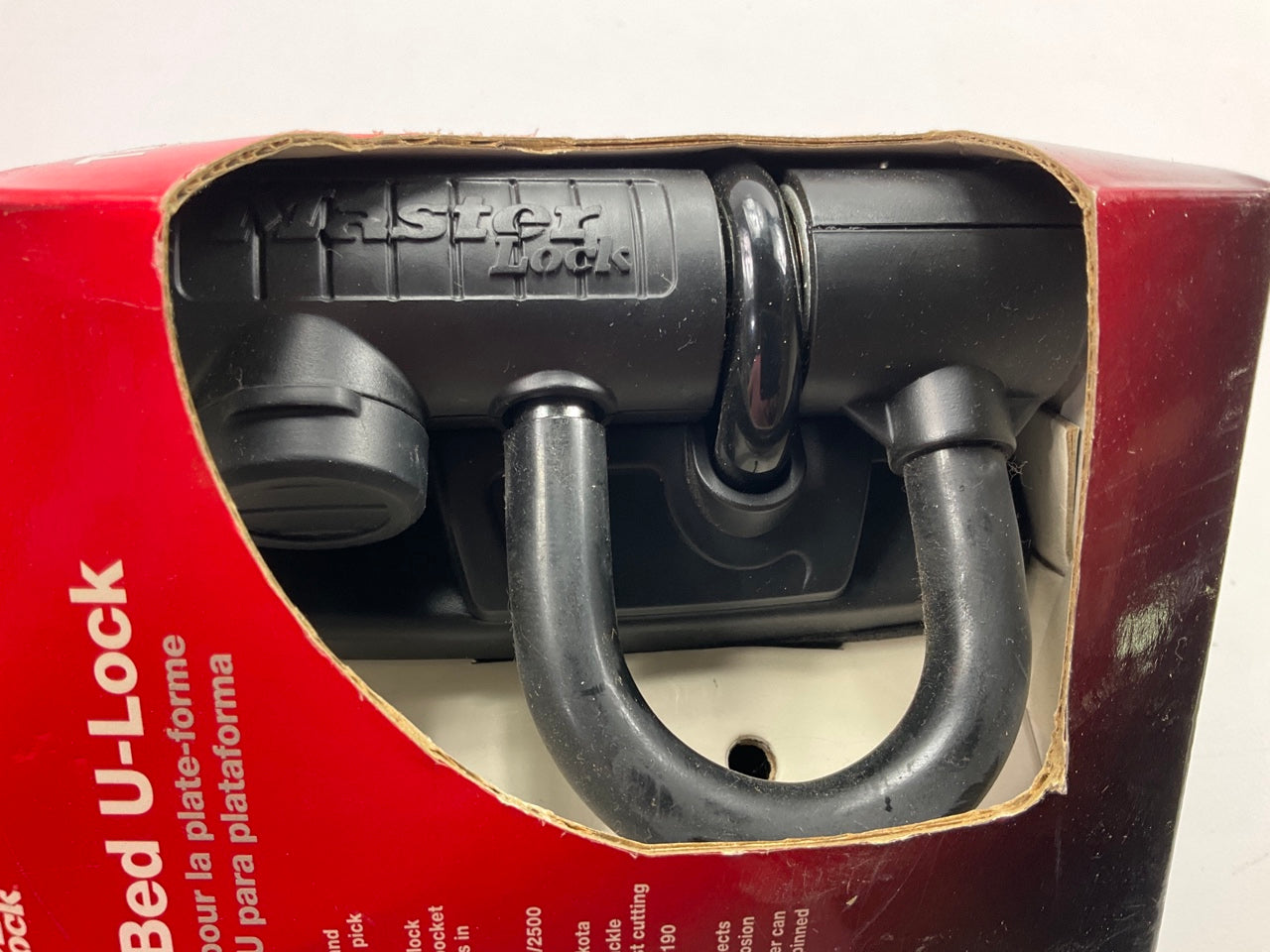 Master Lock 8287DAT Steel Truck Bed U-Lock - A Lock For Locking Tools / Cargo